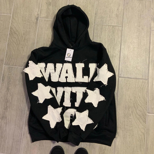 Manufacturers Heavyweight Double Layer Custom Distressed Applique Embroidery <b>Spray</b> <b>Paint</b> Boxy Cropped Hoodie Men - Product Image 5