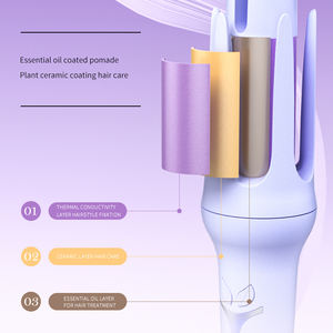 เครื่องม้วนผมสำหรับผู้หญิงเครื่องดัด<span class=keywords><strong>ผม</strong></span>เหล็กม้วนผมหมุนได้ด้วยความร้อน PTC ควบคุมอุณหภูมิสไตล์เกาหลี - Product Image 5