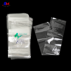 Bán buôn túi nhựa trong suốt biểu tượng tùy chỉnh tự niêm phong dính rõ ràng tóc túi cho bó - Product Image 3