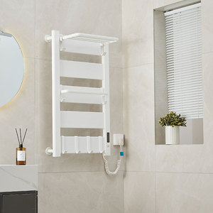 Gran oferta, calentador montado en la pared de aluminio blanco, Riel de radiador de <span class=keywords><strong>baño</strong></span> de fibra de carbono infrarrojo, secador eléctrico moderno, <span class=keywords><strong>toallero</strong></span> calentado - Product Image 3