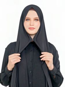 30カスタムインスタント磁気豪華コットンジャージー同色弾性チューブキャップセットスカーフ便利なHijabsでStock190 * 80cm - Product Image 3