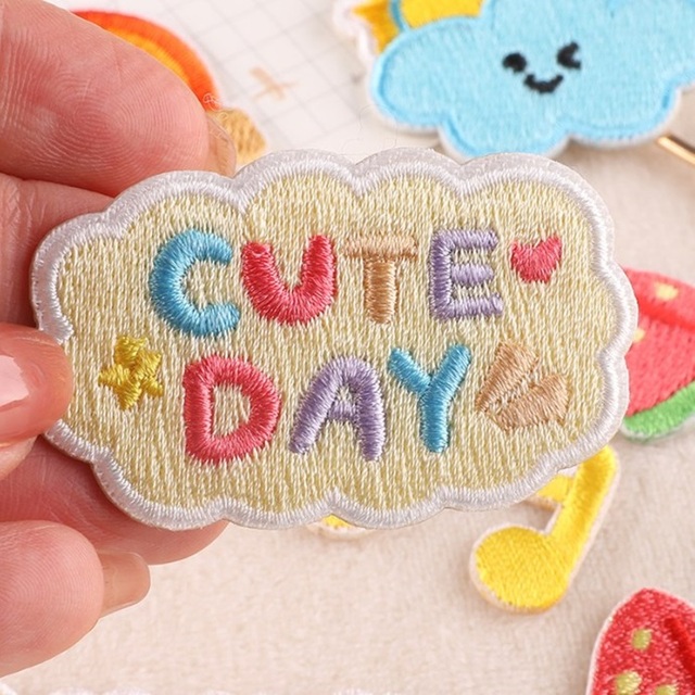Wholesale Self-Adhesive Clothing Ptches Embroidery Embroidered Cloth Patches