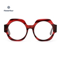 Montures de lunettes optiques rondes en acétate écologiques de style royal de luxe, mode tendance unisexe pour adultes