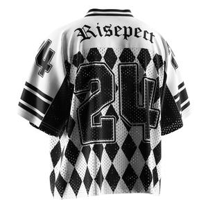 เสื้อฟุตบอลอเมริกันวินเทจพร้อมโลโก้และหมายเลขออกแบบเองได้ พร้อมผ้าระบายอากาศเย็นสบายสำหรับใส่ลำลอง - Product Image 6