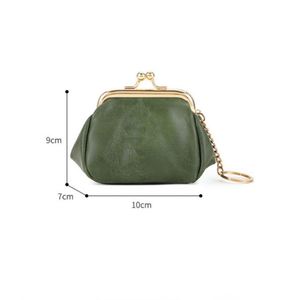 Retro Vintage Kiss Lock Design Cute Clutch Key Card Holder Simple Pu Leather <b>Small</b> Wallet With Keychain Coin <b>Purse</b> - Product Image 5