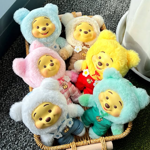 Hakiki üst oyuncak Winnie the pupupu şeker ayı/yaramaz serisi kör kutu vinil peluş bebek kolye gizem kutuları - Product Image 5