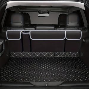 Vente flash Organisateur de siège de voiture multifonctionnel personnalisé en noir pliable Boîte de rangement suspendue en tissu Oxford imperméable et durable - Product Image 6
