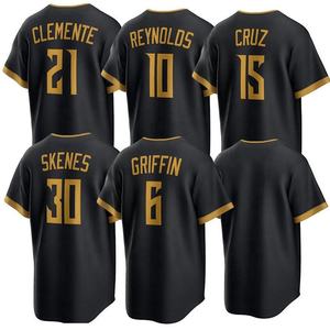 Nouveau Maillot de Baseball Brodé pour Hommes Pittsburgh 2026 – Numéros 30 Paul Skenes, 21 Robert Clemente, 6 Konnor Griffin – Édition Américaine - Product Image 1