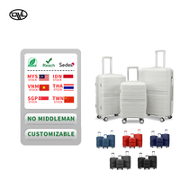 Ensemble de bagages à roulettes DWL PP personnalisés de luxe 20 24 28 pouces valise à fermeture éclair sac de voyage moderne personnalisé en gros bagages de voyage