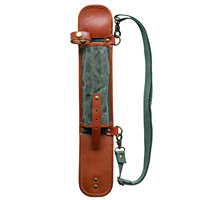 Étui pour hache double Wilderness en cuir de vachette, accessoire de camping extérieur pour l'escalade et la randonnée 46cm/56cm