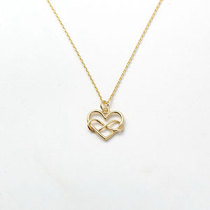 Dainty Placcato Oro 316L In Acciaio Inox <span class=keywords><strong>Collana</strong></span> di Adozione, La Famiglia Infinity <span class=keywords><strong>Cuore</strong></span> Della <span class=keywords><strong>Collana</strong></span> come Regalo per la Mamma - Product Image 1