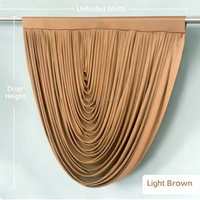 Muwei Simple Classique Élégant Moderne Professionnel Voilage en Soie Lactée pour Décoration de Scène de Mariage, Arche, Drapé, Cantonnière et Décoration Intérieure