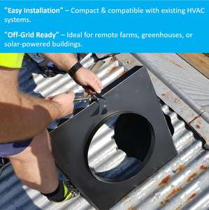 Whirly Bird Ventilateurs à flux axial industriels DC24V Serre <span class=keywords><strong>de</strong></span> bétail <span class=keywords><strong>Hotte</strong></span> <span class=keywords><strong>de</strong></span> poulailler Grande Ventilation d'usine pour ferme avicole - Product Image 6