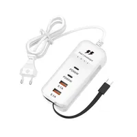 Adaptor Daya Pengisian Cepat Type-C & USB Multiport 66W PD QC3.0 dengan Proteksi OTP Tahan Api untuk Smartphone & Tablet