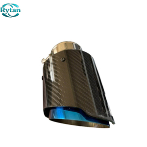 Puntas de <span class=keywords><strong>escape</strong></span> de fibra de carbono Rytan universales <span class=keywords><strong>para</strong></span> automóvil, acero inoxidable y punta de <span class=keywords><strong>escape</strong></span> de carbono brillante con interior azul <span class=keywords><strong>para</strong></span> <span class=keywords><strong>Akrapovic</strong></span> - Product Image 2
