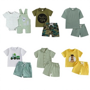 Conjuntos de Camiseta y Pantalones Cortos para Niños, Ropa de Verano para Niños y Niñas, Colores y Estampados Variados, Ropa Casual, Modelo 2026.5 - Product Image 2