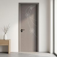 Porte intérieure moderne personnalisée en bois naturel, WPC, PVC, MDF avec cadre pour chambre et salle de bain, fournie par les États-Unis et la Turquie