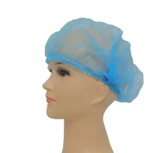 使い捨てPP不織布ストリップクリップキャップふわふわヘッドカバーヘアネット外科医帽子ラウンドモブキャップ