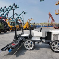 Machine à lisser le béton au laser à moteur diesel, niveau laser à émissions de phase V pour les travaux de construction au Golfe et au Qatar