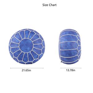 Pouf Ottomano Rotondo Marocchino in PU Fatto a Mano Direttamente dalla Fabbrica - <span class=keywords><strong>Arredamento</strong></span> per la <span class=keywords><strong>Casa</strong></span> Elegante <span class=keywords><strong>e</strong></span> Durevole per Soggiorno, Camera da Letto <span class=keywords><strong>e</strong></span> Sedile da Finestra - Product Image 6