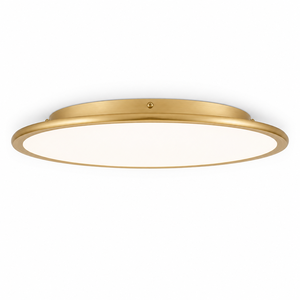 Minimalist Round <b>LED</b> Ceiling <b>Light</b> Aluminum Frame <b>with</b> Acrylic <b>Diffuser</b>, Gold Finish Ultra-Thin Design for Bedroom Living Room - Product Image 1