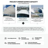 Structure de membrane tendue moderne en PTFE ETFE pour abri de voiture, auvent d'entrée, toit, villa de luxe aux Émirats arabes unis, portail commercial, hôtel, école
