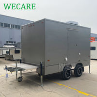 WECARE Remorque Sanitaire Portable 3 Unités, Toilettes Mobiles de Luxe avec Salle de Douche, Location pour Événements Extérieurs, Salle de Bain Publique Préfabriquée