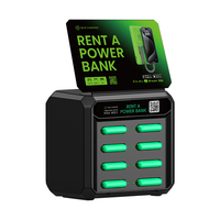 Borne de Recharge Libre-Service 8 Emplacements avec Affichage, Location de Power Banks, Station de Recharge Rapide pour Téléphones Mobiles