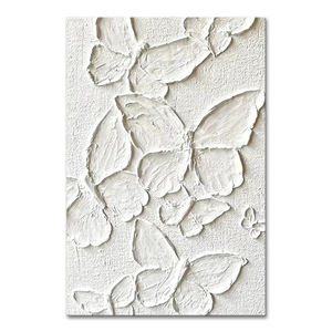 Mintura 100% handpainted trừu tượng 3D động vật kết cấu màu trắng tinh khiết trang trí nội thất sơn dầu trên vải với cho tình yêu bướm hình ảnh - Product Image 1