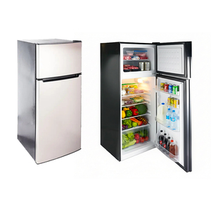 Réfrigérateur double porte <span class=keywords><strong>noir</strong></span> 210L avec congélateur supérieur pour la maison, fabrication OEM - Product Image 3