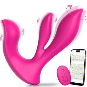Jouets sexuels portables pour adultes avec mouvement de friction clitoridienne et stimulation rotative du point G, jouet papillon télécommandé par application pour usage individuel et en <span class=keywords><strong>couple</strong></span> - Product Image 1