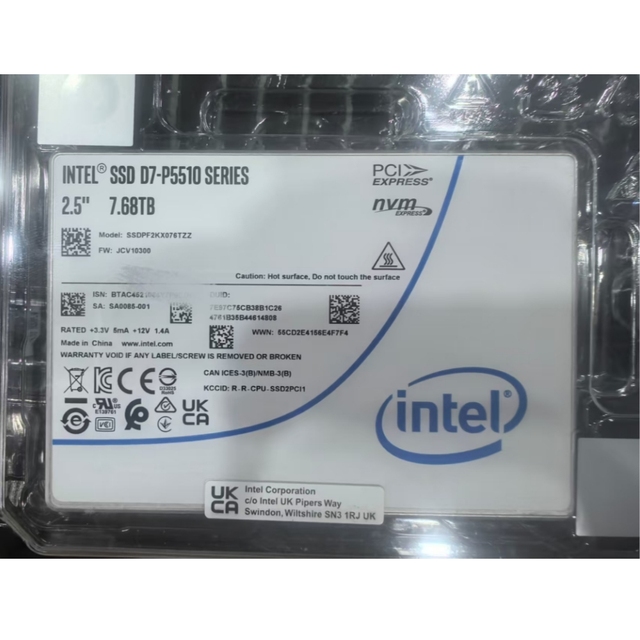 In Stock Server P5510 SSD 7.68TB Capacity Powered by PCIe 4.0 New Benchmark Enterprise-Grade Read/Write Performance