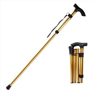Bastoni da Trekking Autoretrattili in Lega di Alluminio con Punta in Gomma, Lunghezza Regolabile a 4 Sezioni per Anziani e <span class=keywords><strong>Montagna</strong></span> - Product Image 4