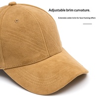 Gorra de béisbol de gamuza, 100% algodón, diseño clásico de pico de pato, unisex, para invierno, que estiliza el rostro, moderna, de 6 paneles
