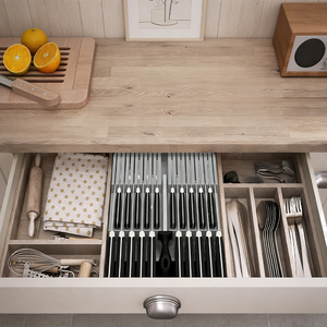 Wholesale Home Chef Knife Drawer Organizer Stand In-Drawer <b>Plastic</b> Kitchen Knife <b>Block</b> Knife Holder - Product Image 4