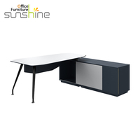 Table de bureau de direction moderne de luxe personnalisée contemporaine pour le bureau salle des directeurs généraux commerciaux vente en gros en bois patron du PDG