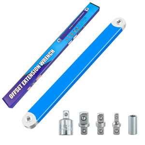 Set di chiavi di estensione Offset con 1/4 ",<span class=keywords><strong>3</strong></span>/8",1/<span class=keywords><strong>2</strong></span> "adattatori di azionamento quadrato e presa di 1/4" - Product Image 1