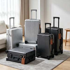 Valise de voyage en aluminium léger de <span class=keywords><strong>luxe</strong></span>, coque rigide, roulettes universelles silencieuses, livraison directe d'usine - Product Image 2