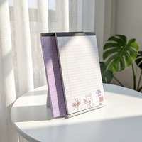 Bloc-notes portable A5/A4 ligné simple avec design mignon de style japonais et coréen pour les affaires