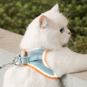 Tali dan kekang hewan peliharaan, Suede reflektif dapat diatur warna-warni lembut tali anjing kucing grosir - Product Image 3