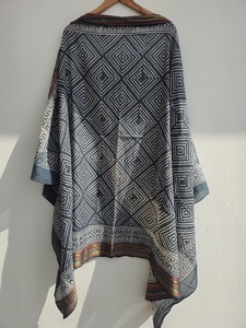 Authentic Indian Handcrafted Wooden Block Printed <b>Sarongs</b>, Pareos & Scarves Elegant Women’s Beachwear Wholesale Supply - Product Image 4