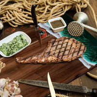 Planche à découper en bois d'acacia avec résine époxy bleu océan et poignée, planche de découpe durable pour charcuterie et service en cuisine