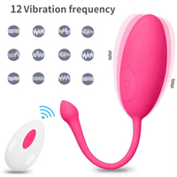 Mini vibromasseur sans fil télécommandé - 12 fréquences de vibration, sûr pour le corps, étanche, recharge USB, 1,5h d'autonomie, sextoy