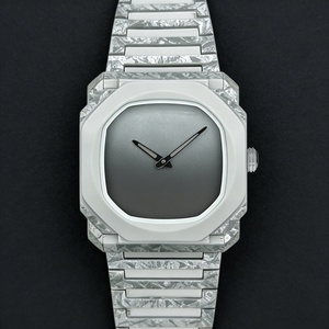 Men's Watch Ultra-Thin Marble <b>Large</b> Dial Quartz Watch Plastic Waterproof Watch Premium Luxury <b>Gift</b> <b>Box</b> - Product Image 4