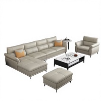 Canapé Chesterfield en cuir véritable, style classique moderne et luxueux, trois places, rectangulaire, modulaire, pour salon de villa, confort réglable