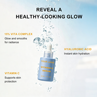 Sérum Vitamine C & E Acide Hyaluronique Niacinamide Collagène Hydratation Profonde Fixe l'Hydratation Éclaircit Raffermit Barrière Cutanée Visage 30ml OEM