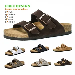 Sandali da Crok con Logo personalizzato Birken pantofola scarpe comode con due cinghie con fibbia da spiaggia pantofole multicolori sandali da uomo personalizzati