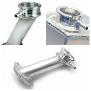 Aluminum <b>Radiator</b> 32mm 1.25 Inch Inner Diameter Square Welded For Flange Adapters Retrofit Upgrade WTP002 SL - Product Image 5