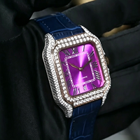 Montres Titan pour hommes 40 mm, montre mécanique en moissanite VVS1, montres en moissanite en gros, montre-bracelet de luxe pour hommes, style hip-hop