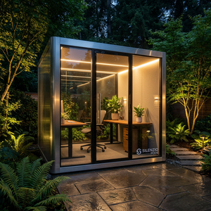 Casa Prefabricada Móvil <span class=keywords><strong>de</strong></span> Aluminio <span class=keywords><strong>de</strong></span> 10x10 Pies, Moderna Cabaña Cuadrada para Exteriores, Edificio <span class=keywords><strong>de</strong></span> Oficinas Portátil - Product Image 3